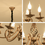 Vanaaegne kroonl&uuml;hter antiikne pronksist rippvalgusti talumaja Kuldne lamp Retro ripats elutuppa Hotelli fuajee kodubaar 5 Headlights