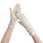 1 paar lilleprintimisega libisemisvastased peopesa s&otilde;idukindad, t&auml;iss&otilde;rmedega pitsiga &otilde;mmeldud randme pikendatud t&uuml;drukud &otilde;ues ratsutamiseks p&auml;ikesekaitsekreem Kindad jalgrattas&otilde;idutarvikud valge