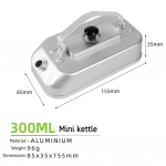 Kaasaskantav matkatee veekeetja alumiiniumsulamist k&auml;mpingu keedukann k&auml;epidemega v&auml;lik&ouml;&ouml;gin&otilde;ud matkap&uuml;&uuml;giks Sliver