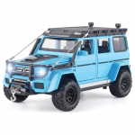1/24 Scale Benz G550 Diecast automudeli m&auml;nguasi, tagasit&otilde;mmatav m&auml;nguasi koos heli ja valgusega lastele V&auml;ikelaste poiste t&uuml;drukute kingituste kollektsioon 1/24-20x10x10cm sinine