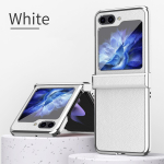 Samsung Galaxy Z Flip5 5G galvaniseeritud k&otilde;va kestaga k&otilde;ikeh&otilde;lmav p&otilde;rutuskindel liigend Samsung Galaxy Z Flip4 Galaxy Z Flip5 kaitse&uuml;mbrisele galaxy z flip 5 valge