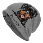 Rottweileri koer kapotiga m&uuml;ts Kootud m&uuml;tsid Unisex Naiste Mood Unisex Lemmikloom Loom Talv Soe Skullies Nokam&uuml;tsid M&uuml;tsid Beanies Hat