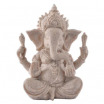 Liivakivist hindu elevandi kuju Ganesha Buddha skulptuur kujukeste kodukaunistus S
