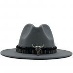 Naised Mehed Villane Fedora m&uuml;ts punklindiga Elegantne Daam Isa Talvine S&uuml;gis Laia &Auml;&auml;rega Jazz Kirik Ristiisa Sombrero M&uuml;tsid 56-60cm 56-58CM