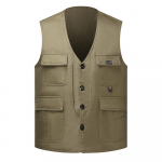 Meeste mitme taskuga reisijate kalastusfotograafia direktor vabaaja vest, kiirelt kuivav hingav vest, jope jakk XL khaki