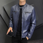 Vabaaja mootorratta tuulejope t&otilde;mblukuga krae kunstnahast jakk Meeste &otilde;huke kvaliteetne mood villane voodermantel t&auml;navariided M