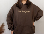 Armasta nagu Jeesus Pusad S&uuml;gis Talv Kristlik Piibel Mehed Naised Hip Hop Pullover Mugav fliis Paks Soe Pusad S valge