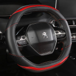 for Peugeot 508   Car Steering Wheel Cover Carbon Fibre + PU Leather Auto Accessories interior must