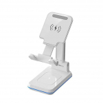 2-&uuml;hes telefonialus Traadita laadija Airpods Laadija Kokkupandav laualaadija hoidik Foriphone 11pro 11 as picture valge