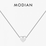 Modiani h&otilde;bedane pisike s&uuml;damega peen kaelakee 925 sterling h&otilde;bedane lihtsad armastuse ripatsikaelakeed naistele peened ehted h&otilde;be