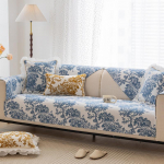 Diivanipadi Four Seasons universaalne libisemiskindel padjakate &Scaron;enill tr&uuml;kitud diivan Tolmukindel libisemiskindel diivanikatte r&auml;tik 70*70cm kohv