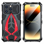 Metallist t&auml;ielik kaitse&uuml;mbris IPhone 15 14 13 12 Pro Max 14 Plus IPhone 11 X XS MAX XR korpuse p&otilde;rutuskindel Fundas p&otilde;rkeraua kaitsekate For iPhone 15Pro Max punane must v&auml;rv