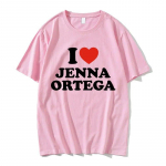 I Love Jenna Ortega T-s&auml;rk Topid Suvised Unisex Hip Hop Lahedad l&uuml;hikeste varrukatega T-s&auml;rgid Unisex Naiste Mood Vabaaja Suur Eu Suurus Ts&auml;rk L
