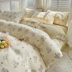 A-kategooria emade ja imiku klassi neljaosaline komplekt, kahekihiline prantsuse marli kolmeosaline komplekt, pestud ja paksendatud kolmeosaline voodilinade komplekt 1.2m bed sheet 3pcs
