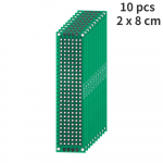 4-40 tk Universaalne PCB vooluringi protot&uuml;&uuml;p, kahepoolne pantplaat 2x8 3x7 4x6 5x7 7x9cm ribaplaadi protot&uuml;&uuml;pimisplaat DIY elektrooniline komplekt 10 pcs 2 x 8 cm