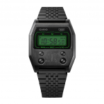 Casio Vintage digitaalne must iooniga kaetud roostevabast terasest kvarts A1100B-1 unisex k&auml;ekell must