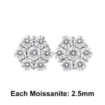 D-v&auml;rvi moissanite teemantk&otilde;rvar&otilde;ngad naistele originaal 925 sterling h&otilde;be 18K kullatud k&otilde;rvar&otilde;ngaga peened ehted white
