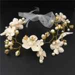 Uhke Crystal Floral Pearls Heapieces peapael lindiga kost&uuml;&uuml;miga