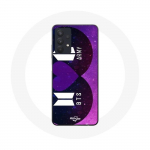 &Uuml;mbris Samsung Galaxy A32 5G Bangtan Sonyeondan BTS logo ja ARMY logo jaoks I Purple You
