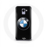 &Uuml;mbris Samsung Galaxy A8 2018 BMW Logo mustal taustal
