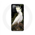 &Uuml;mbris Samsung Galaxy S20 FE kakaduudele, valged papagoid puu otsas