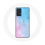 Coque pour Samsung Galaxy A13 4G / A13 4G Lite Fond bleu rose