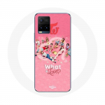 Coque pour Vivo Y21s 2021 / Y21 2021 TWICE Logo Rouge Affiche What Is Love