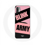 Coque pour Xiaomi Redmi Note 10T 5G BTS ARMY Et Blackpink Blink Rose Noir