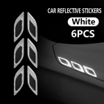 6 tk/komplekti auto helkurribad s&uuml;sinikkiust autokleebis veoauto mootor, kriimustusvastane ohutushoiatuskleebis autotarvikud 6PCS