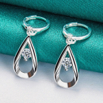URMYLADY 925 Sterling Silver Water Drop AAA tsirkoonk&otilde;rvar&otilde;ngad naistele Mood Pulma Kihlus v&otilde;lu Ehted ME089