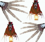 Halloweeni liigends&otilde;rmed 3D liigendatud s&otilde;rmepikendused Cosplay paindlik juhtimine Right hand valge