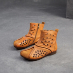 Johnature Retro k&auml;sitsi valmistatud &otilde;&otilde;nsad suvesaapad ehtsast nahast sandaalid vabaaja mitmek&uuml;lgsed naiste kingad 39 kaamel