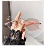 Raamita valgustundlikud v&auml;rvimuutvad sinised klaasid Luksuslikud Diamond Trim Advanced Sensing l&uuml;hin&auml;gelikkuse prillid Naiste hallid teeprillid. -400