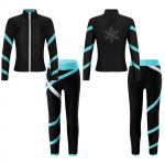 Lastele 2 tk aktiivriiete komplekt T&uuml;drukute sportlik uisutaja Fitness Treeningjope s&auml;&auml;ristega v&otilde;imlemisriietega, spordir&otilde;ivad sinakas