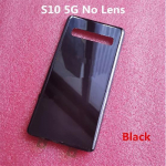 S10 5G korpus Samsung Galaxy S10 5G G977 6,7 aku kaane parandamine Vahetage tagauks telefoni tagumine + logo liim Black No Lens