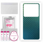 apgo Protective Skin Sticker for the back compatible with Xiaomi 12S Ultra, Wrap Film, Foil, Vinyl - Pattern Carbon Chameleon CAKA1