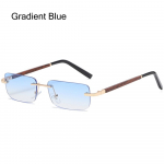 Gradient-objektiiviga puidust jalaga p&auml;ikeseprillid Retro &auml;&auml;risteta UV400 kaitsevarjud t&auml;navaprillid naistele Gradient Brown