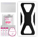 apgo Protective Skin Sticker for the back compatible with Black Shark 3S, Wrap Film, Foil, Vinyl - Pattern Carbon Black
