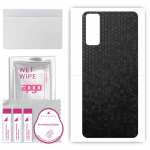 apgo Protective Skin Sticker for the back compatible with vivo Y30, Wrap Film, Foil, Vinyl - Pattern Black Honeycomb