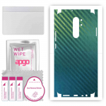 apgo Protective Skin Sticker for the back+sides compatible with Xiaomi Redmi 9, Full Wrap Film, Foil, Vinyl - Pattern Carbon Chameleon CAKA1