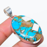 Natural Spiny Oyster Gemstone Handmade 925 Sterling Silver Pendant 2.09 r6t00