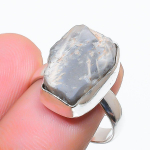 Natural Porcelain Jasper Gemstone 925 Sterling Silver Gift Ring Size 6.5 h5w74