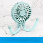 Baby jalutusk&auml;ru ventilaator k&auml;eshoitav laetav USB labadeta v&auml;ikesed kokkuklapitavad ventilaatorid miniventilaator vaikne laud v&auml;lijahuti kaela ventilaator roheline