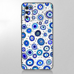 Eye Blue Evil Eye telefoni&uuml;mbris Samsung Galaxy A12 A02S A22 A32 A52 A72 A71 A51 A41 A31 A21 A11 A50 A70 A10S A20S must kate Samsung A02