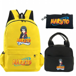 3 tk/komplekt Anime Naruto tr&uuml;kitud raamatukoti seljakott l&otilde;unakoti pliiatsikarbiga Teismeliste Laste T&uuml;drukute Poisi Koolikoti Seljakott