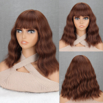 Miss Parukas S&uuml;nteetiline parukas tukkidega L&uuml;hike Bob Laineline Lokkis Parukas Juuksed Parukad Kuumakindlad Juuksed Parukas Parukas Naistele 30cm