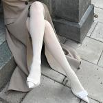 Punased seksikad retuusid, naiste &otilde;hukesed, l&auml;bipaistvad, p&otilde;hjaga pitsilised retuusid, suvised ja talvised naiste sukkp&uuml;ksid jalaga nailonist punased kehaga seksikad sukkp&uuml;ksid M valge