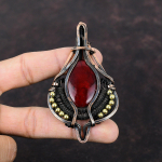 Punane Tulelabradoriidi V&auml;&auml;riskivi Ripats Vasktraadiga M&auml;hitud Ripats Disainer Vask Ehted K&auml;sit&ouml;&ouml; Etniline Ripats Traadiga M&auml;hitud Ehted Kingituseks