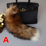 Charm Fashion K&auml;ekott Aksessuaarid V&otilde;tmehoidja Fluffy Fox Tail Fur v&otilde;tmehoidja ripats Lovely 40cm