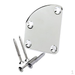 Electric Guitar Neck Plate Curved Semi Joint Back Mounting Holes for Parts Replacement -